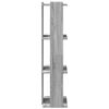 vidaXL Bookcase 3-Tier Grey Sonoma 60x30x120 cm Engineered Wood