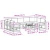 vidaXL Outdoor Sofa Set 10 pcs Natural Solid Acacia Wood