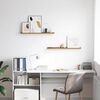 vidaXL Wall Shelf with Shelf 2 pcs Beige 80 x 9 x 3 cm Engineered Wood