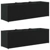 vidaXL Garden Planters with 3 Pots 2 pcs Black 105x30x32 cm Poly Rattan