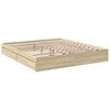 vidaXL Bed Frame with Drawers without Mattress Sonoma Oak 180x200 cm Super King