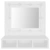 vidaXL Mirror Cabinet with LED White 60x31.5x62 cm