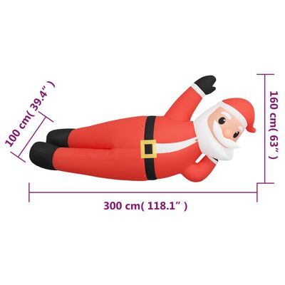 vidaXL Christmas Inflatable Santa Claus LED 160 cm