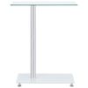 vidaXL U-Shaped Side Table Transparent 45x30x58 cm Tempered Glass