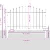 vidaXL Garden Fence Woerden with Spear Top Steel 170x100 cm Black