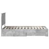 vidaXL Bed Frame with Drawer Concrete Grey 90 x 190 cm Engineered Wood
