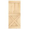 vidaXL Sliding Door with Hardware Set 90x210 cm Solid Wood Pine