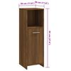 vidaXL Bathroom Cabinet Brown Oak 30x30x95 cm Engineered Wood
