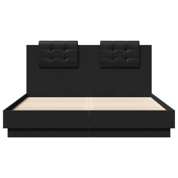 vidaXL Bed Frame without Mattress Black 120x200 cm