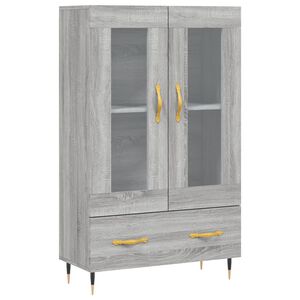 vidaXL Highboard Grey Sonoma 69.5x31x115 cm Engineered Wood