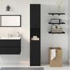 vidaXL Bathroom Cabinet Black oak 32 x 34 x 188.5 cm Engineered Wood