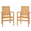 vidaXL Stackable Garden Chairs 2 pcs 56.5x57.5x91 cm Solid Wood Teak