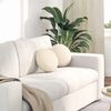 vidaXL Seat Cushions 2 pcs Cream Ø 30 cm Corduroy Fabric