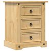 vidaXL Bedside Cabinet Corona 53x39x66 cm Solid Wood Pine