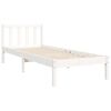 vidaXL Bed Frame without Mattress White 100x200 cm Solid Wood Pine