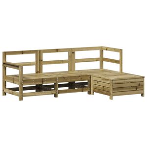 vidaXL 4 Piece Garden Sofa Set Impregnated Wood Pine