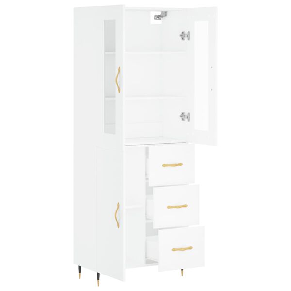 vidaXL Highboard White 69.5x34x180 cm Engineered Wood