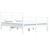 vidaXL Bed Frame without Mattress White Solid Wood Pine 140x200 cm