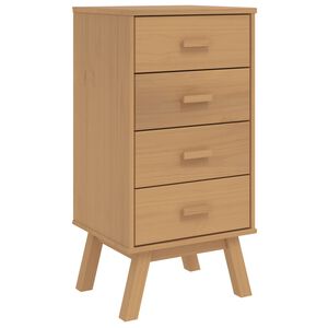 vidaXL Bedside Cabinet OLDEN Brown Solid Wood Pine