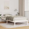 vidaXL Bed Frame with Headboard White 80 x 210 cm Solid Pine Wood