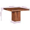 vidaXL Dining Table 120x120x77 cm Solid Wood Acacia