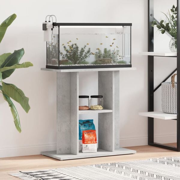 vidaXL Aquarium Stand Concrete Grey 60x30x60 cm Engineered Wood