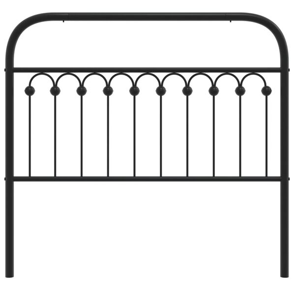 vidaXL Metal Headboard Black 107 cm