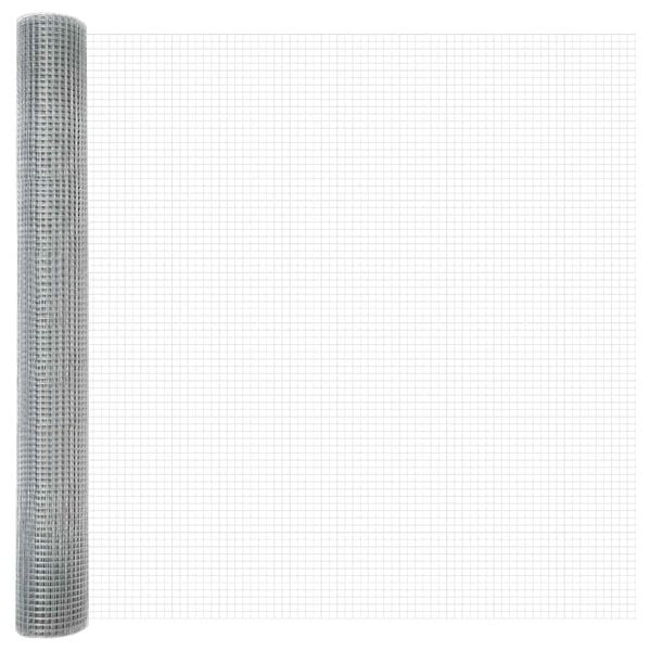 vidaXL Welded Wire Fence Silver 1.2 x 50 m
