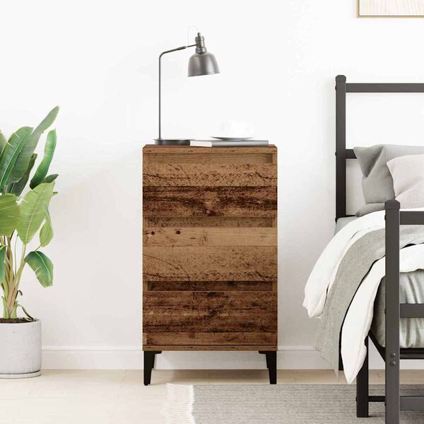 vidaXL Bedside Cabinet Old Wood 45 x 35 x 44 cm Engineered Wood