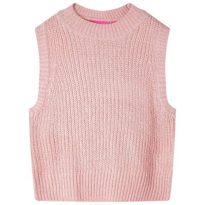 Kids' Sweater Vest Knitted Light Pink 92