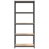 vidaXL 5-Layer Storage Shelf Anthracite Steel&Engineered Wood