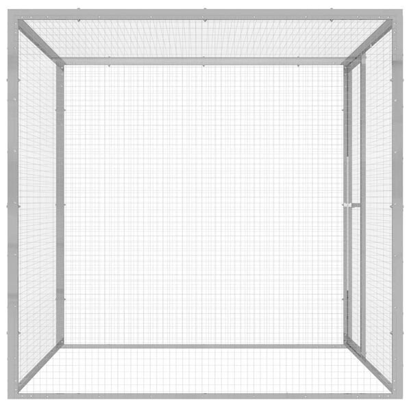 vidaXL Cat Cage 1.5x1.5x1.5 m Galvanised Steel