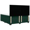 vidaXL Box Spring Bed with Mattress Dark Green 200x200 cm Velvet