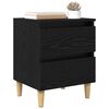 vidaXL Bed Cabinet Black Oak 40 x 35 x 50 cm Engineered Wood