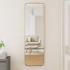 vidaXL Wall-mounted Mirror Gold 30x100 cm Rectangle