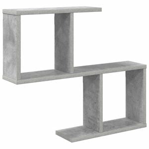 vidaXL Wall Shelf Concrete Grey 60 x 12 x 50.5 cm Engineered Wood
