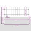 vidaXL Garden Fence 6 pcs Grey 10.2 x 0.6 m Powder-coated Steel