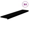 vidaXL Stair Treads 4 pcs Brown Black 120x25x2 cm Solid Wood Oak