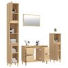 vidaXL 4 Piece Bathroom Furniture Set Sonoma Oak Engineered Wood