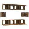 vidaXL 6 Piece TV Cabinet Set Smoked Oak Engineered Wood