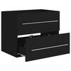 vidaXL Sink Cabinet Black 60x38.5x48 cm Engineered Wood