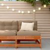 vidaXL Garden Middle Sofa Solid Pine Wood Wax Brown 62 x 62 x 70.5 cm