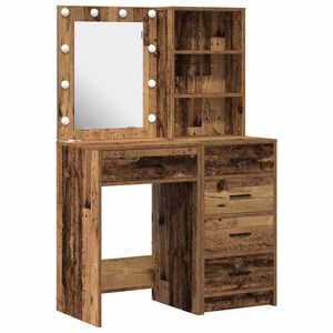 vidaXL Dressing Table 2 pcs Brown 50 x 41 x 135 cm Engineered Wood