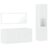 vidaXL 3 Piece Bathroom Furniture Set White Engineered Wood