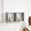 vidaXL Wall Cabinet 60x16x30 cm Concrete Grey Engineered Wood