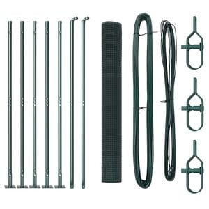 vidaXL Welded Wire Fence with Concrete Base 10 x 1 m (W x H)