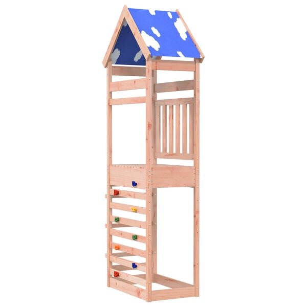vidaXL Play Tower Brown 52.5 x 85 x 265 cm Solid Douglas Wood