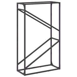 vidaXL Firewood Rack Black 60x25x100 cm Cold-rolled steel