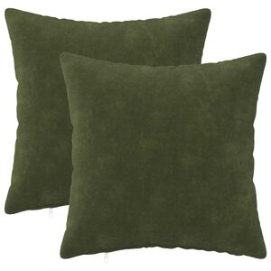 vidaXL Cushion with Pillow HEERLEN 2 pcs Green Microfiber Fleece