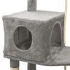vidaXL Cat Tree with Sisal Scratching Posts Light Grey 191 cm